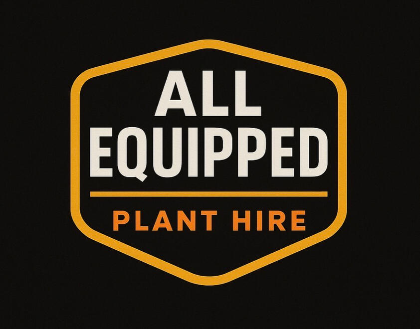All Equipped Plant Hire Logo – Yellow Badge Yellow and black company logo for All Equipped Plant Hire.